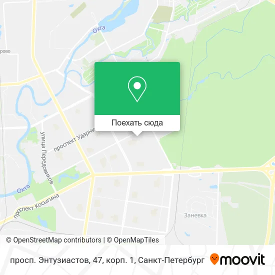 Карта просп. Энтузиастов, 47, корп. 1