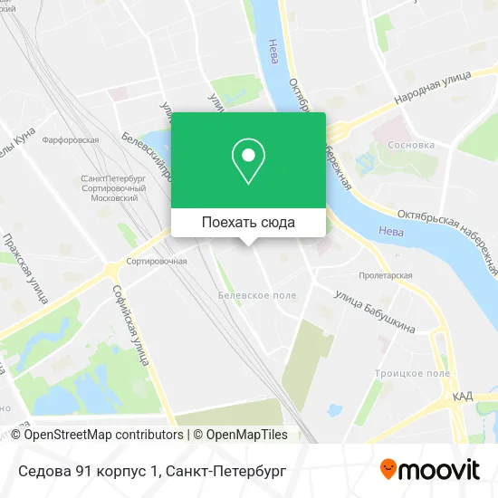 Карта Седова 91 корпус 1