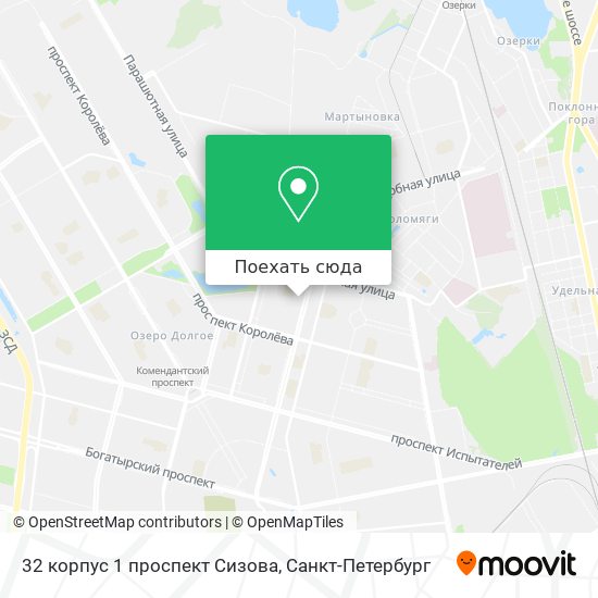 Карта 32 корпус 1 проспект Сизова