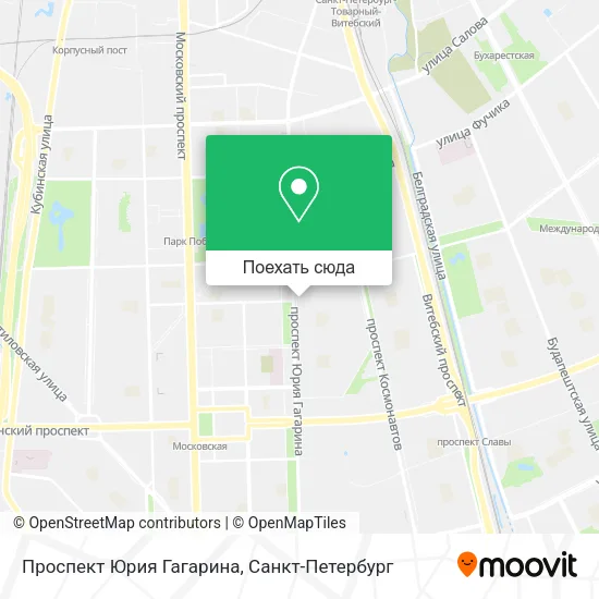 Карта Проспект Юрия Гагарина
