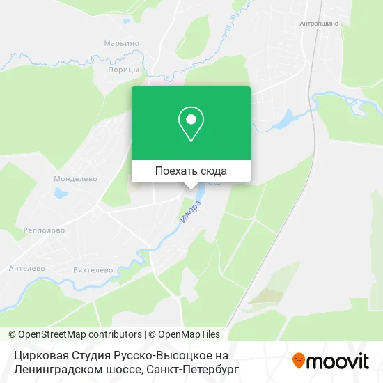 Карта Цирковая Студия Русско-Высоцкое на Ленинградском шоссе