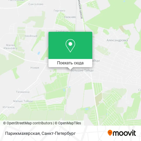Карта Парикмахерская