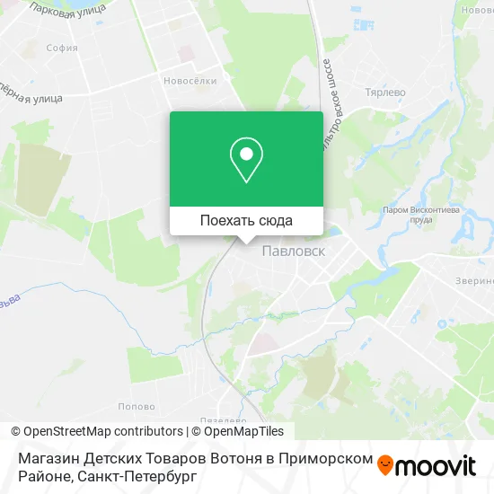 Карта Магазин Детских Товаров Вотоня в Приморском Районе