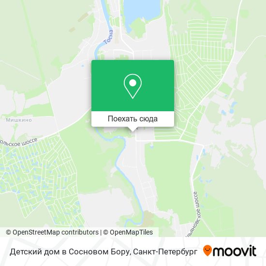 Карта Детский дом в Сосновом Бору