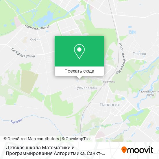 Карта Детская школа Математики и Программирования Алгоритмика
