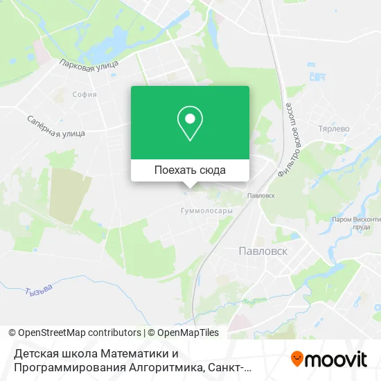 Карта Детская школа Математики и Программирования Алгоритмика