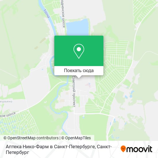 Карта Аптека Нико-Фарм в Санкт-Петербурге