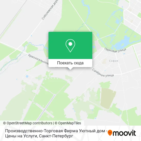 Карта Производственно-Торговая Фирма Уютный дом - Цены на Услуги