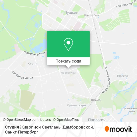 Карта Студия Живописи Светланы Дамборовской