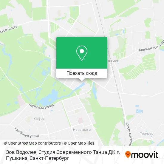 Карта Зов Водолея, Студия Современного Танца ДК г. Пушкина