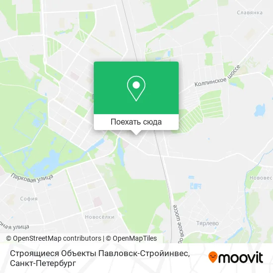 Карта Строящиеся Объекты Павловск-Стройинвес