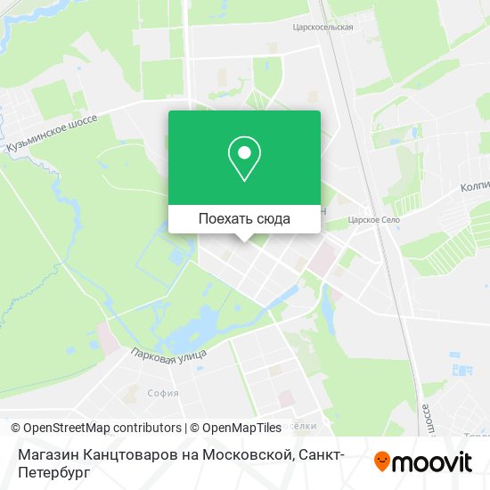 Карта Магазин Канцтоваров на Московской