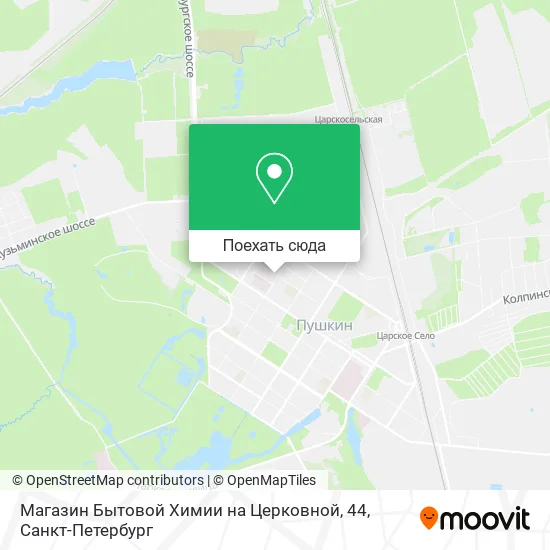 Карта Магазин Бытовой Химии на Церковной, 44