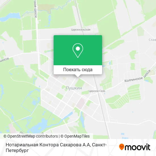 Карта Нотариальная Контора Сахарова А.А