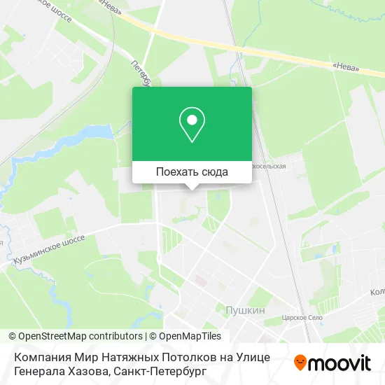 Карта Компания Мир Натяжных Потолков на Улице Генерала Хазова