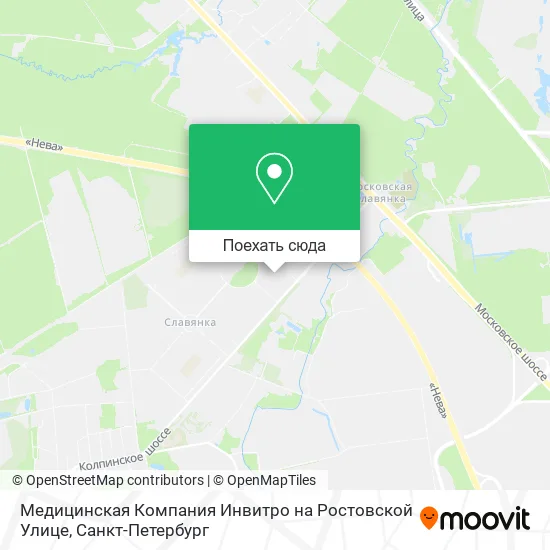 Карта Медицинская Компания Инвитро на Ростовской Улице