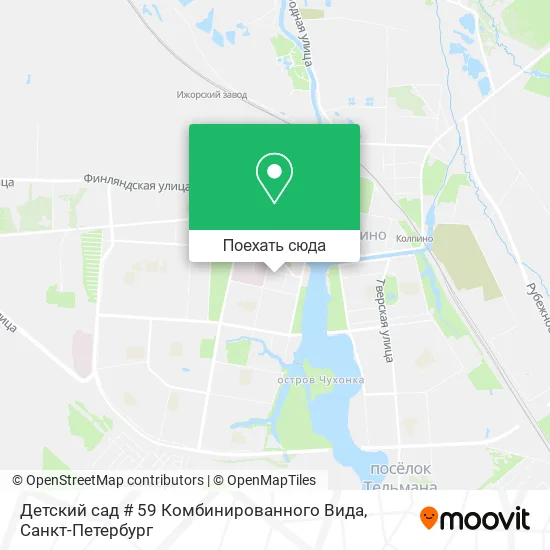 Карта Детский сад # 59 Комбинированного Вида