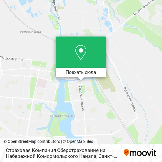 Карта Страховая Компания Сберстрахование на Набережной Комсомольского Канала