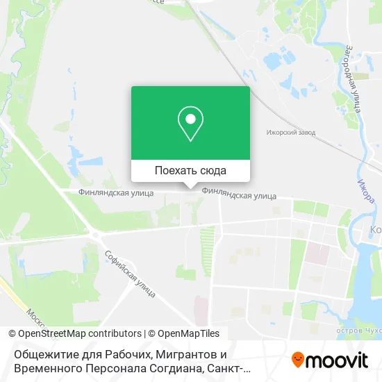 Карта Общежитие для Рабочих, Мигрантов и Временного Персонала Согдиана