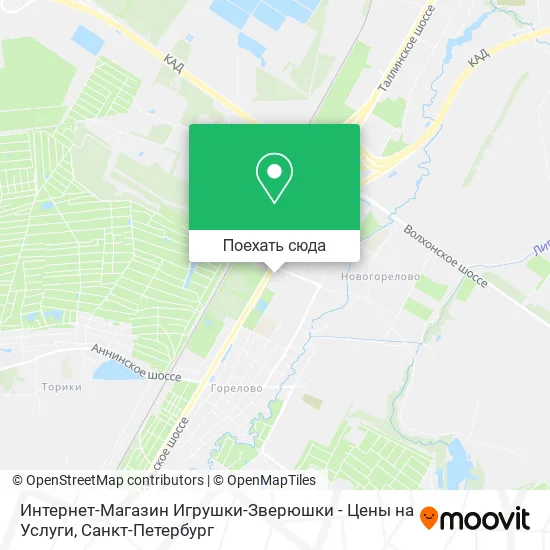 Карта Интернет-Магазин Игрушки-Зверюшки - Цены на Услуги