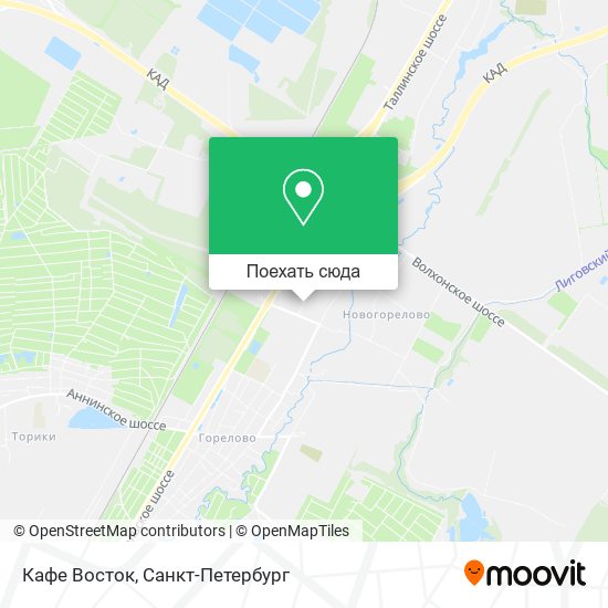 Карта Кафе Восток