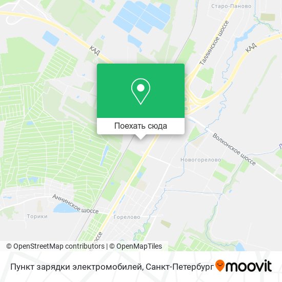 Карта Пункт зарядки электромобилей