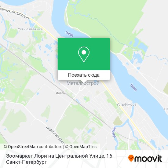 Карта Зоомаркет Лори на Центральной Улице, 16