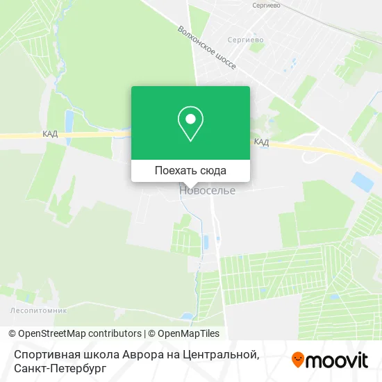 Карта Спортивная школа Аврора на Центральной