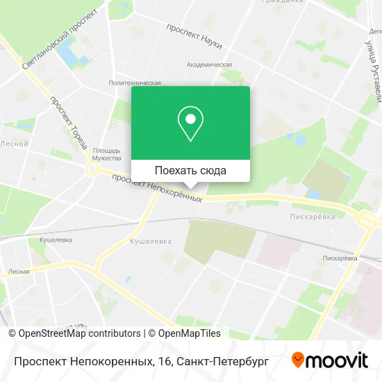 Карта Проспект Непокоренных, 16