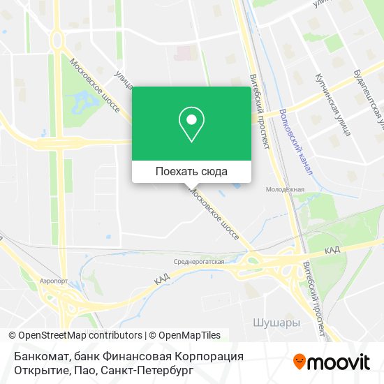 Карта Банкомат, банк Финансовая Корпорация Открытие, Пао