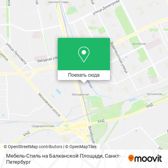 Карта Мебель-Стиль на Балканской Площади