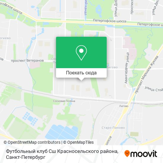 Карта Футбольный клуб Сш Красносельского района