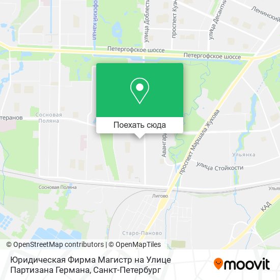 Карта Юридическая Фирма Магистр на Улице Партизана Германа