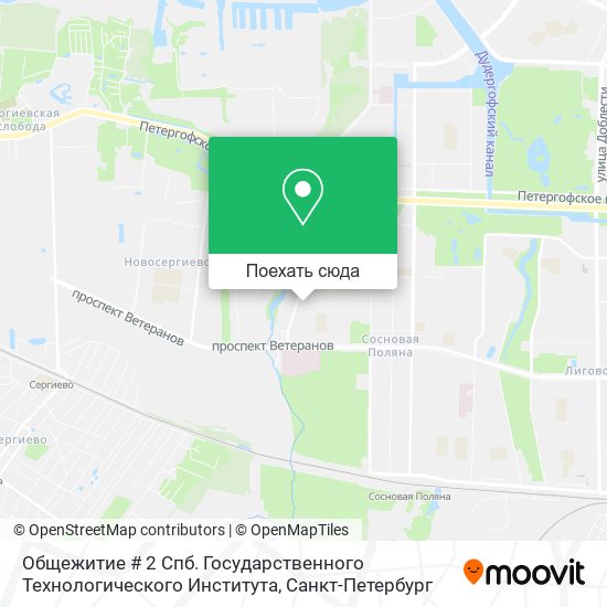 Карта Общежитие # 2 Спб. Государственного Технологического Института