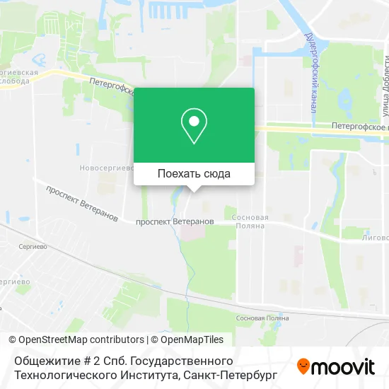 Карта Общежитие # 2 Спб. Государственного Технологического Института