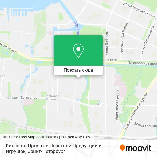 Карта Киоск по Продаже Печатной Продукции и Игрушек