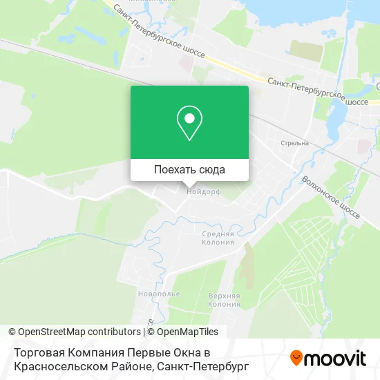 Карта Торговая Компания Первые Окна в Красносельском Районе