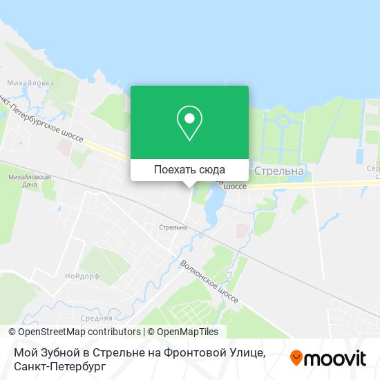 Карта Мой Зубной в Стрельне на Фронтовой Улице