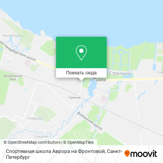 Карта Спортивная школа Аврора на Фронтовой