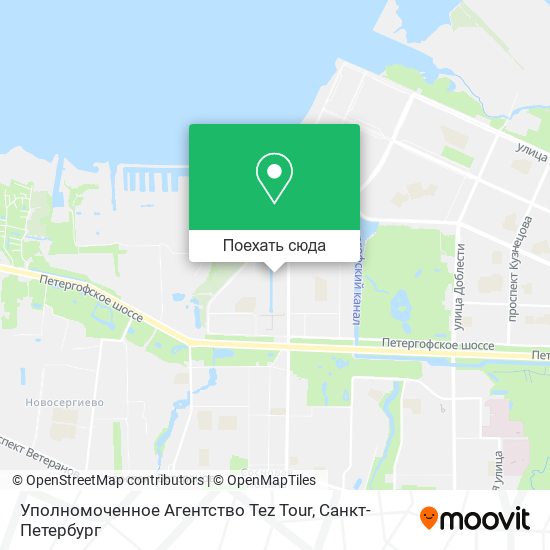 Карта Уполномоченное Агентство Tez Tour