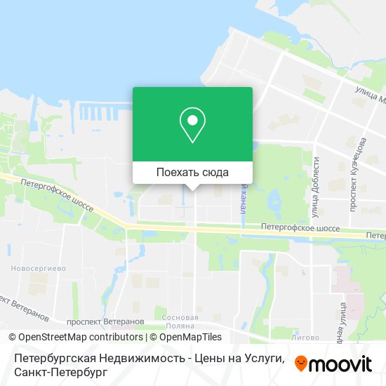 Карта Петербургская Недвижимость - Цены на Услуги