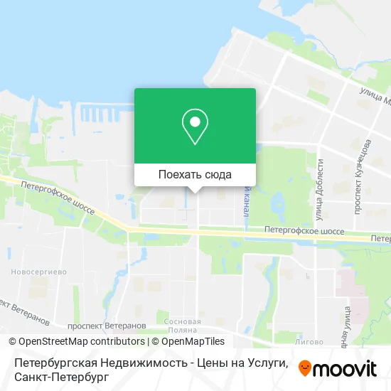 Карта Петербургская Недвижимость - Цены на Услуги