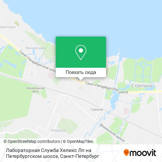 Карта Лабораторная Служба Хеликс Лп на Петербургском шоссе