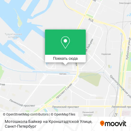 Карта Мотошкола Байкер на Кронштадтской Улице