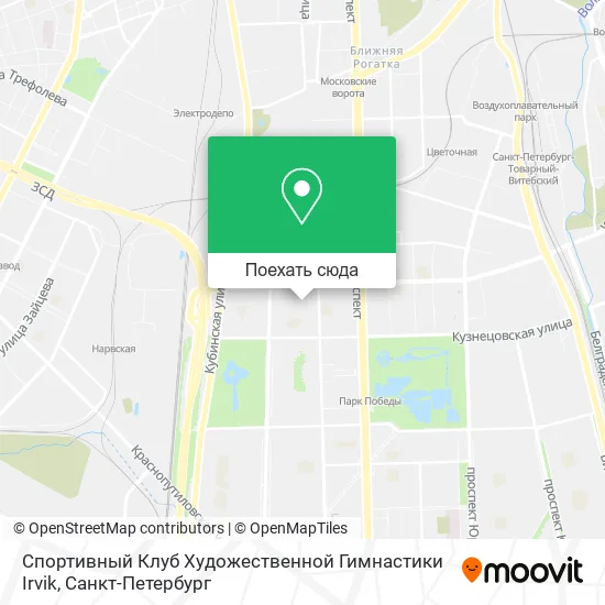 Карта Спортивный Клуб Художественной Гимнастики Irvik