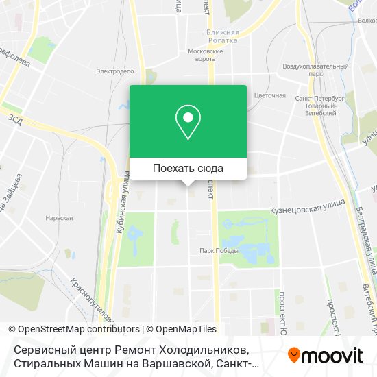 Карта Сервисный центр Ремонт Холодильников, Стиральных Машин на Варшавской