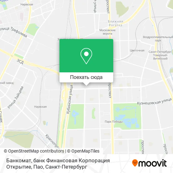 Карта Банкомат, банк Финансовая Корпорация Открытие, Пао