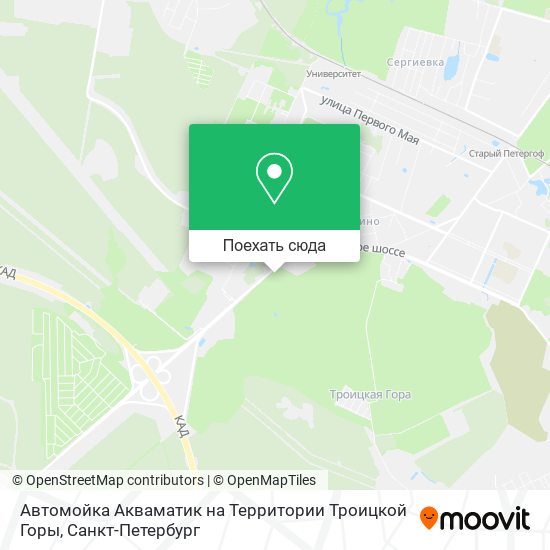 Карта Автомойка Акваматик на Территории Троицкой Горы