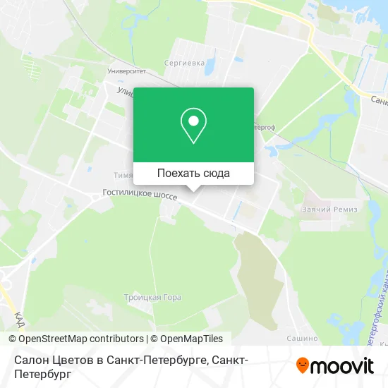 Карта Салон Цветов в Санкт-Петербурге