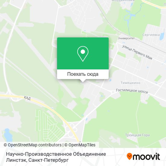 Карта Научно-Производственное Объединение Линстэк